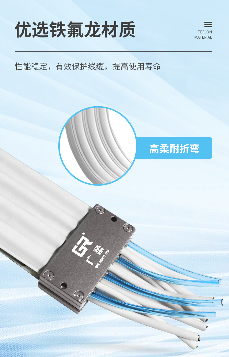 高柔铁氟龙PTFE无尘拖链