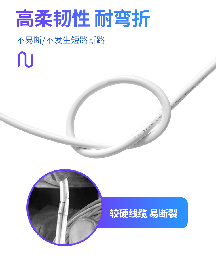 广柔绝缘性高柔电线电缆耐折不易断